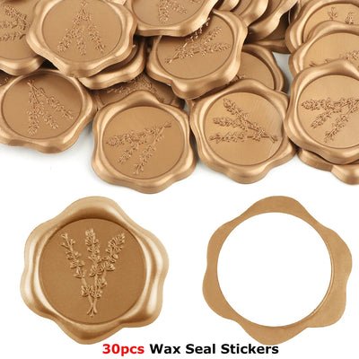 Gold Wax Seal Stickers – Elegant Flora & Fauna Designs