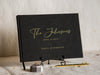 Personalised Black Wedding Guest Book – Custom Cover, Back & Spine