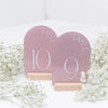 Personalised Acrylic Wedding Table Numbers – Modern Arch Design